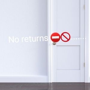 No returns in my closet,  thank u....